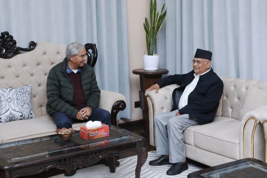 Deuba-Oli Meeting after Gen Z Protests-1764933787.webp